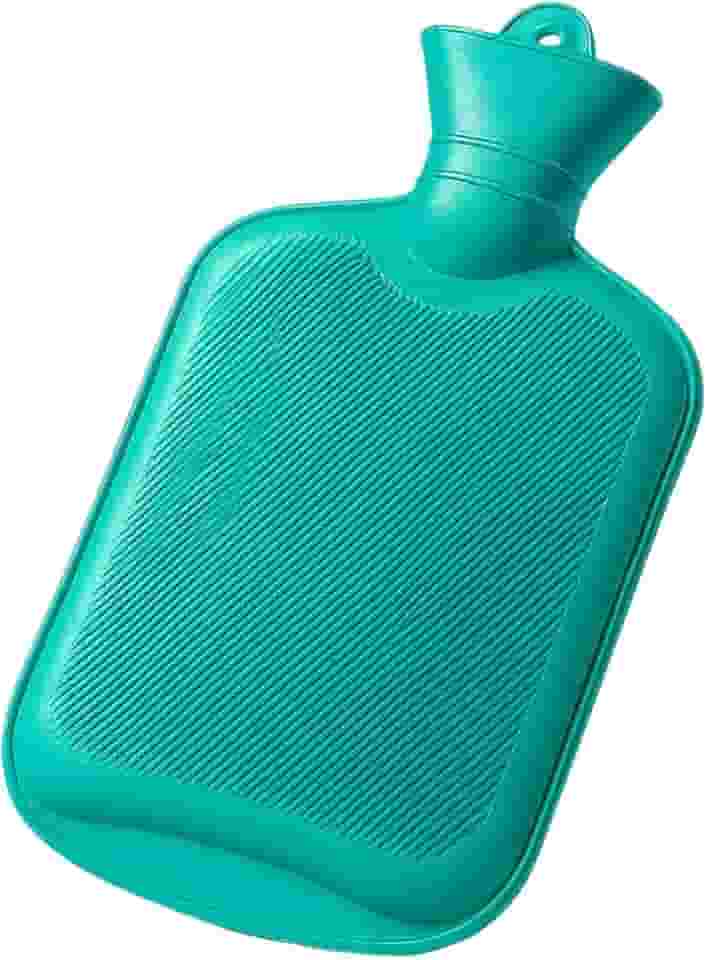 Bolsa Térmica Compressa de Água Quente ou Fria 500ml para Cólica Sinusite Lesões Recuperação Muscular Relaxamento Material Borracha Resistente Anti Vazamento Fechamento com Rosca (Verde)