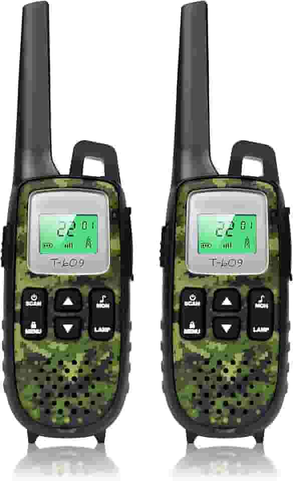 HoldFist Walkie Talkies Para Crianças, Opção Maiores De 3 Anos, Rádio Brinquedo Com 22 Canais, Lanterna Tela Lcd Retroiluminada, Alcance 100 Km, Atividades Ao Ar Livre Perfeitas, Camping, Caminhadas