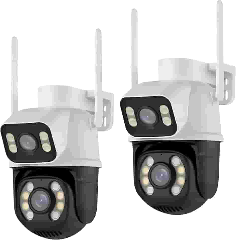 Kit 2 Câmeras De Segurança Externa Dupla Ip Prova D’ Água Wifi Hd A28 Com Visão Noturna E Infravermelho (Branca)