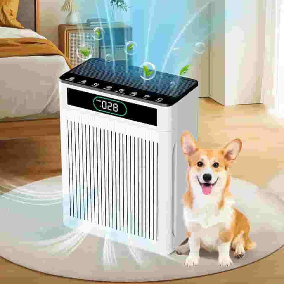 Purificadores de ar para casa grande sala de até 2000 pés², purificador de ar HEPA com filtro lavável, modo automático, temporizador, exibição de qualidade do ar, limpador de ar silencioso para