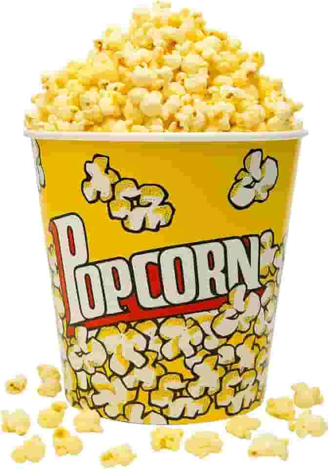 Balde de Pipoca Vasilha Pote Plástico Copo Estampado Popcorn 17,5x17,5cm 2,4 Litros