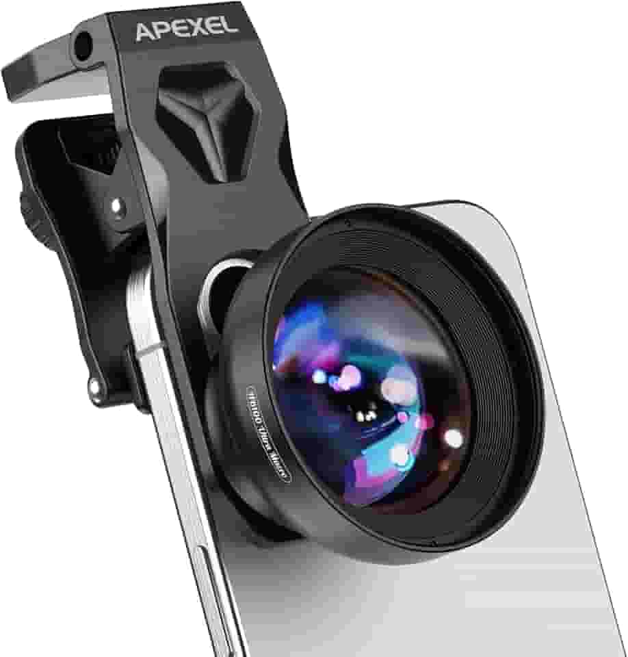 Lente macro profissional atualizada para smartphone, lente macro de fotografia HB100U para iPhone, kit de lente de câmera de telefone de alumínio com clipe universal. Acessório de lente de telefone