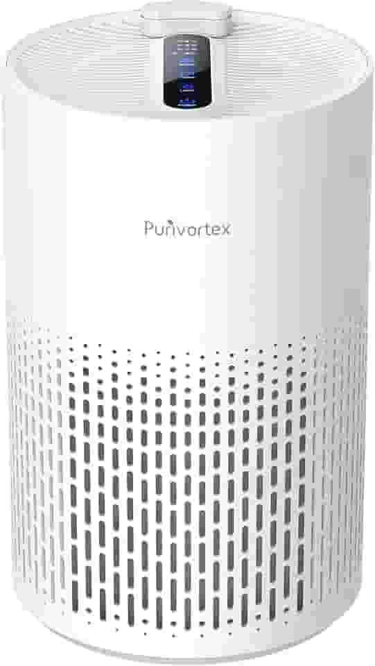Purivortex Purificadores de ar para casa, filtro de ar HEPA silencioso para pólen, fumaça, poeira, pelos de animais de estimação, odor, cabelo, capas de até 2,5 metros quadrados (modelo: AC400 branco
