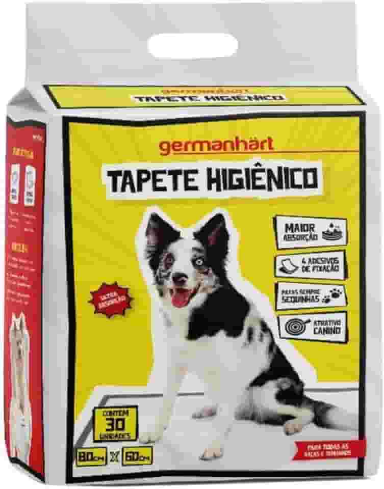 Germanhart Tapete Higiênico para Cães 60x80, Super Absorvente, Antivazamento e com Atrativo Canino 7 Unidades