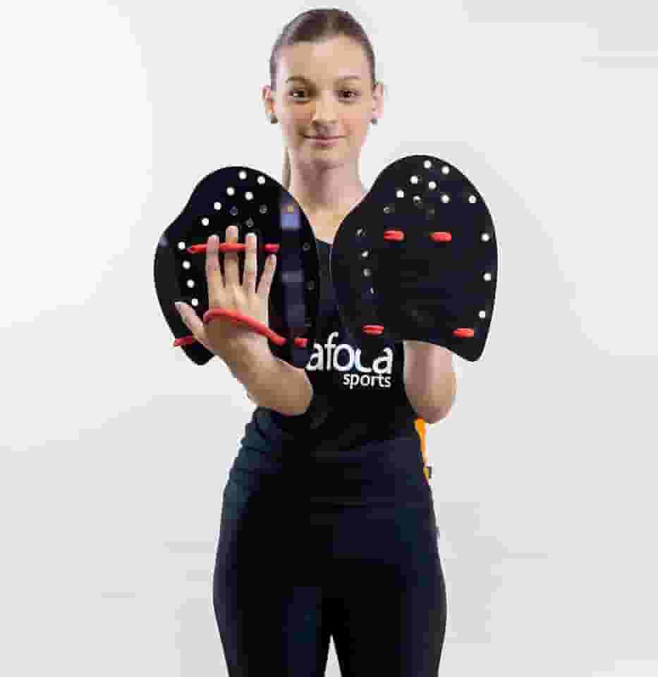 Palmar de Natação Hand Paddle DF4051-G Grande Preto Dafoca Sports