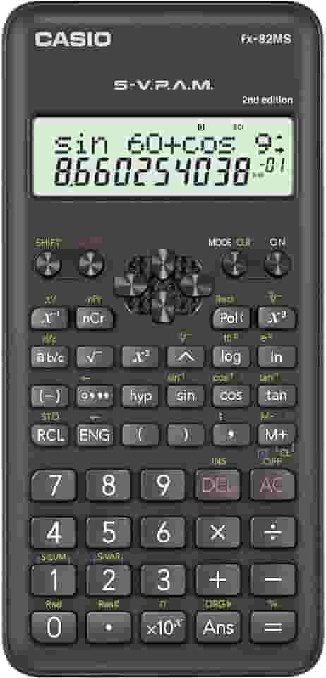 Calculadora Científica FX-82MS-2-S4-DH 240 Funções Preta Casio
