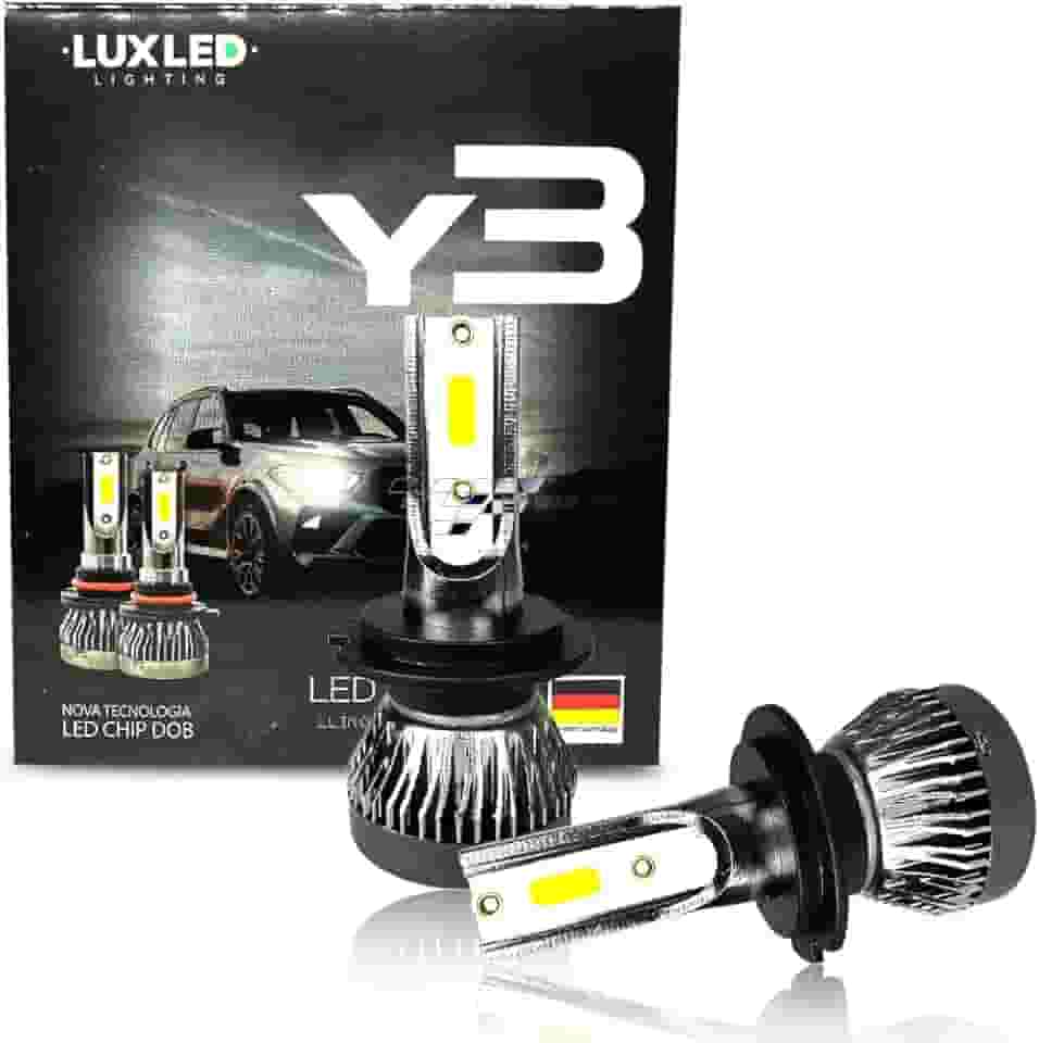 Kit Ultra Led Super Branca 6500k 22000 Lumens H4 H7 H1 H11 H3 HB4 H16-PSX PAR LÂMPADA FAROL ALTO BAIXO MILHA NANO Y3 C/COOLER 12V 36W IMPORTADO TOP (H7)