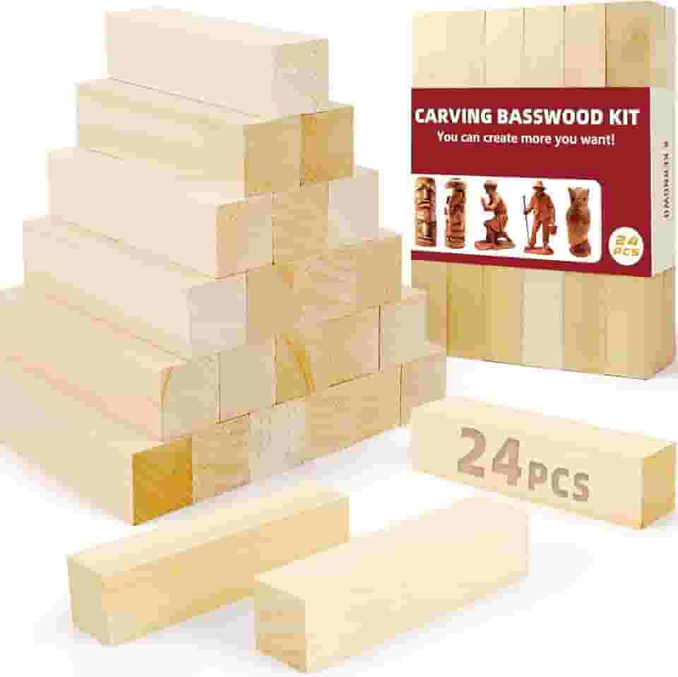 Blocos de entalhe de madeira de basswood para entalhar madeira para esculpir madeira