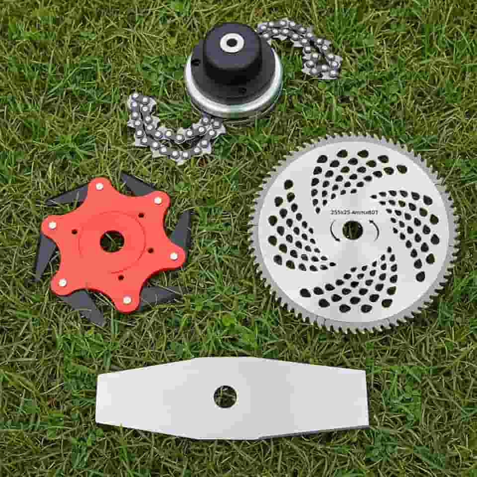 Kit Laminas 4 Em 1 Para Roçadeiras Stihl 80 Dentes - Facão - 6 Pontas e Trimmer