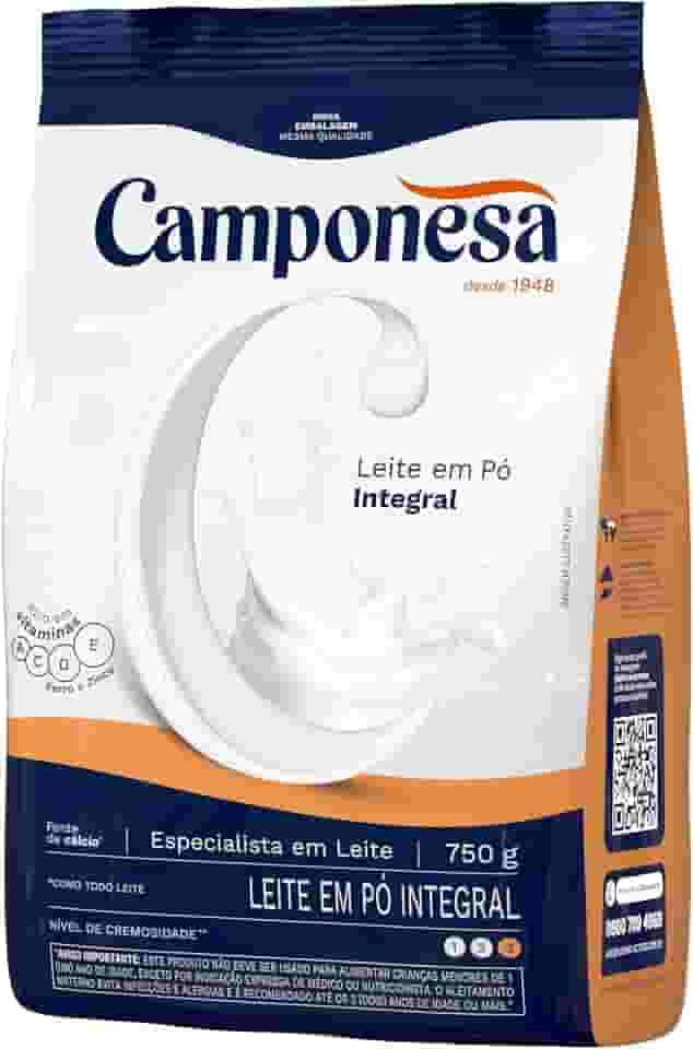 Camponesa - Leite em Pó Integral Rico em Vitaminas 750g