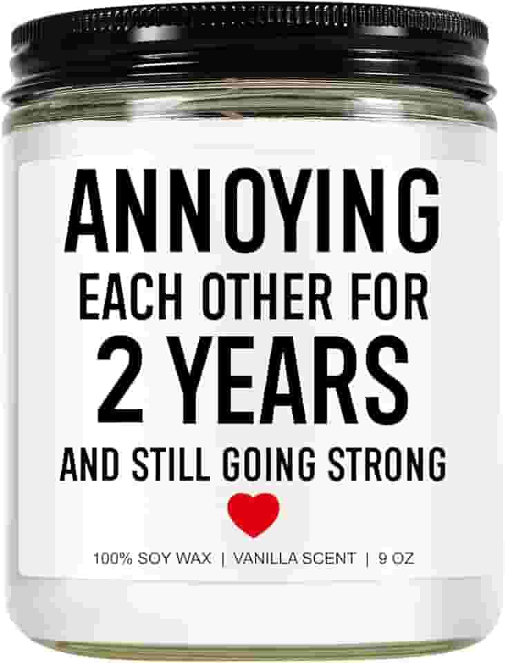 Vela de 2 anos, aniversário de 2 anos, presentes para ele, ela, namorado, namorada, 2º aniversário de algodão, presentes para casal, 2º aniversário de casamento, presentes para esposa, marido,