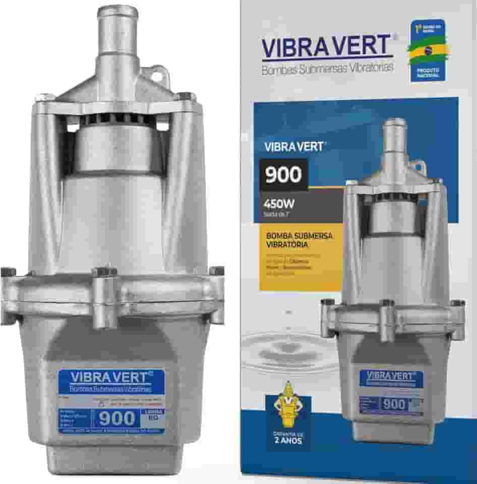 Bomba De Água Submersa Vibra Vert 900, 450W,1 Polegada, para Poços, 2500 L/h, 220V