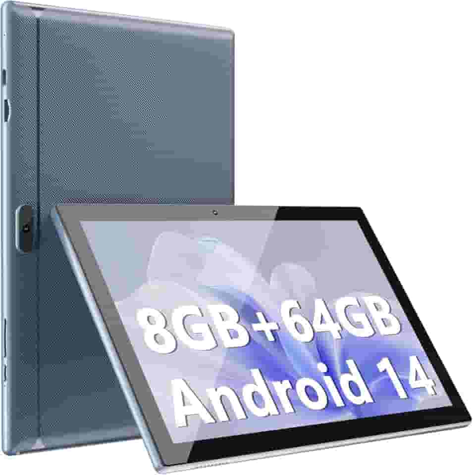 ATOZEE Tablet de 10 polegadas, tablets Android 14 8 GB de RAM, 64 GB de ROM, 1024 GB, expansão, 2 MP, câmera Bluetooth, WiFi-6, tablet de 10,1 polegadas, IPS tela HD de 10 polegadas, tela HD de 6000