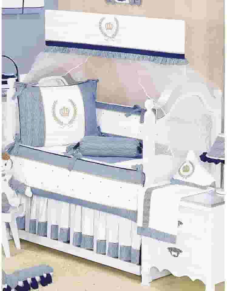 Kit De Berço Majestade 09 Peças Marinho