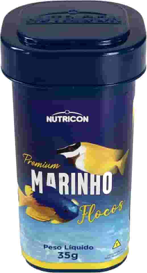 Nutricon: Ração Marinho Flocos 35g | Flocos Nutritivos para Peixes Marinhos e Invertebrados | Realce de Cores e Fortalecimento Imunológico Sem Corantes