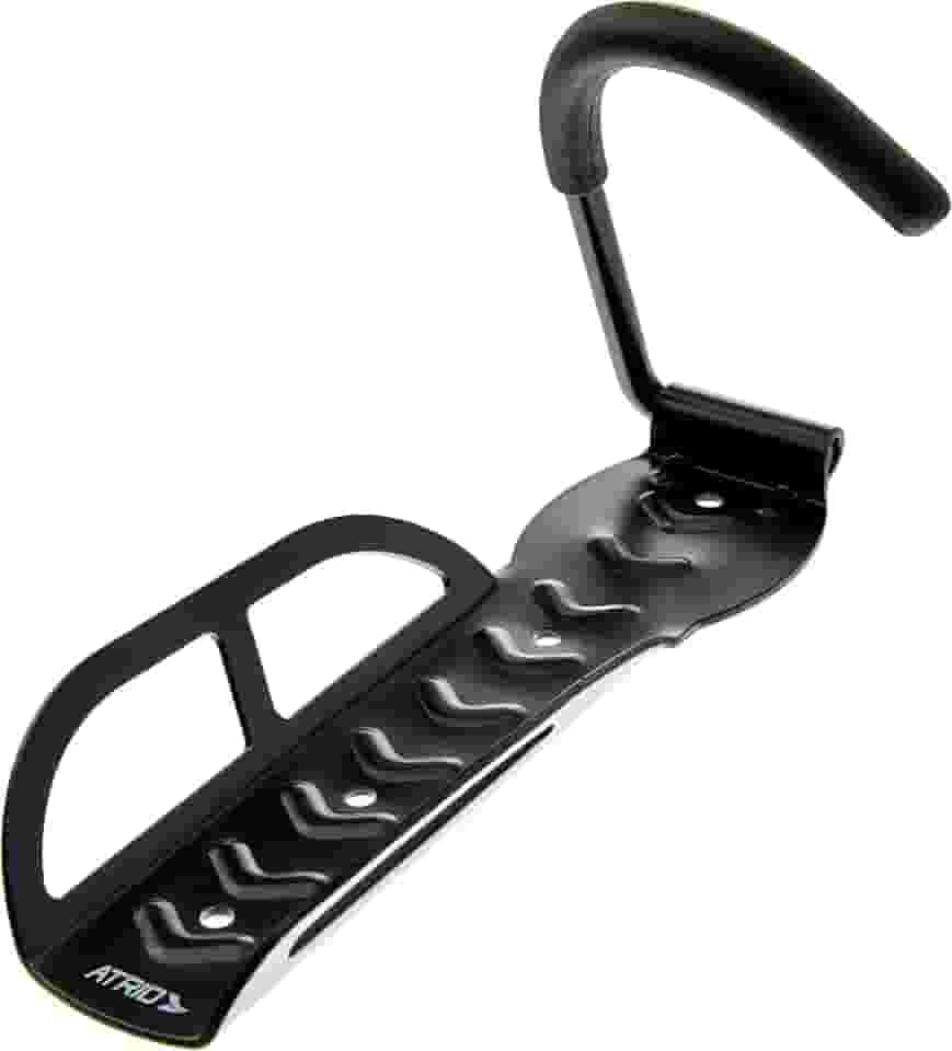 Suporte de Parede Atrio para Bicicleta até 20Kg com Gancho Acolchoado Material em Aço e Borracha Preto - BI054