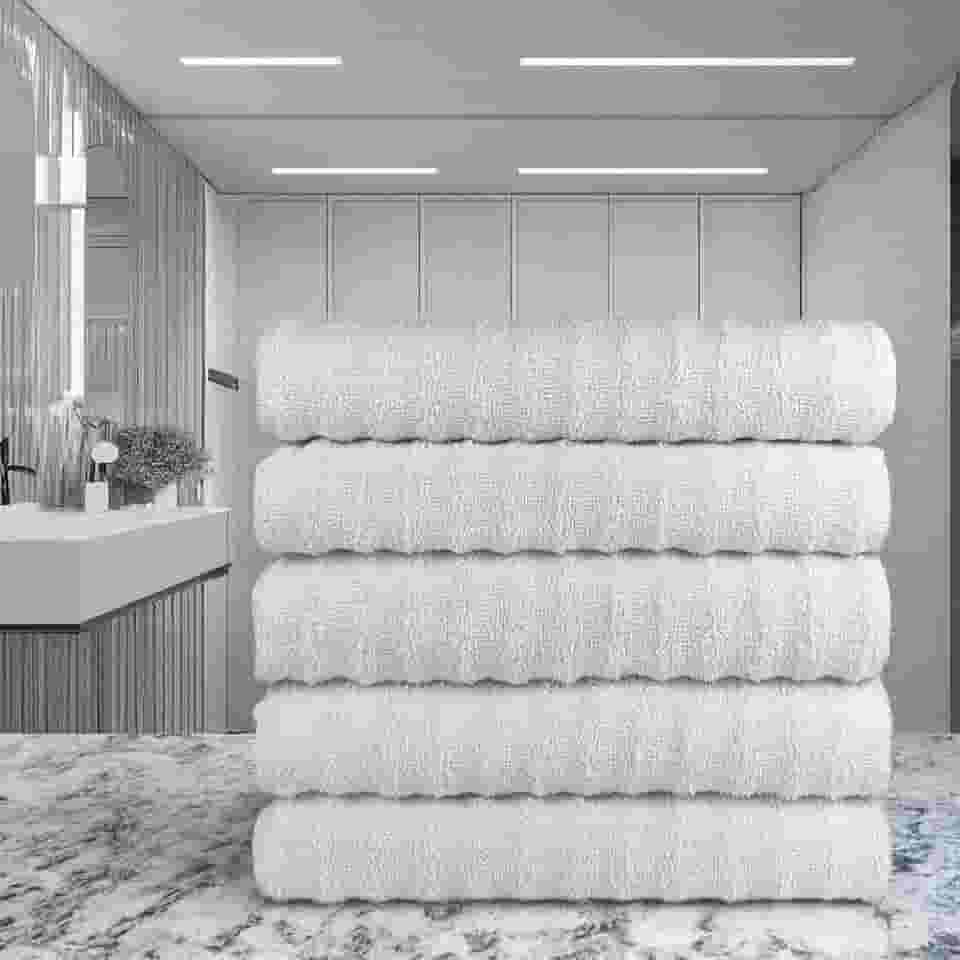 Kit Com 5 Toalhas Banhão Gigante Grossa para Hotel: Conforto e Luxo ao Seu Alcance!
