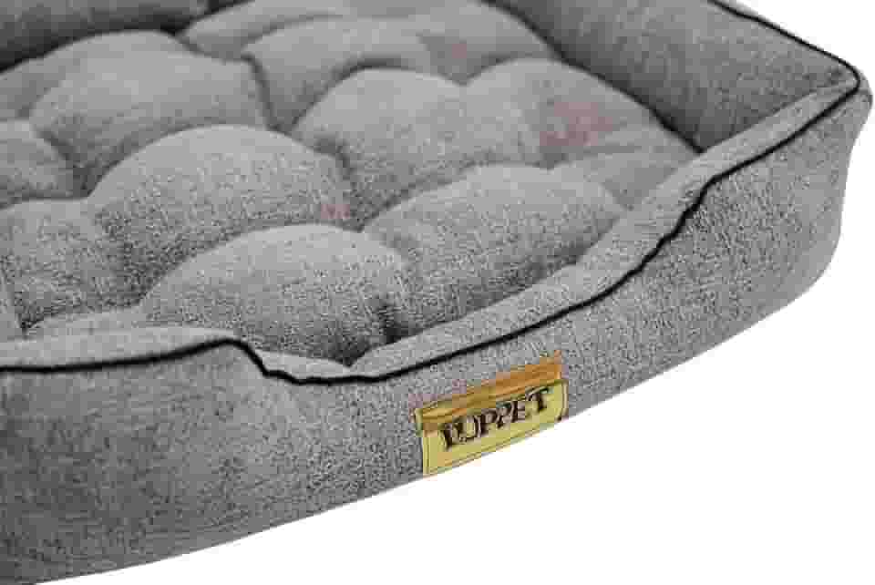 Luppet Cama Com Colchão Removivel Para Cachorro Ou Gato Até 5Kg Cinza Helsinki Tam. M