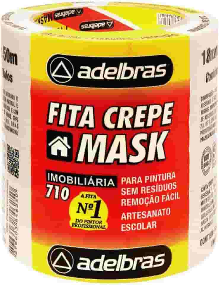 Fita Crepe, Adelbras 0615000005, Multicor, Pacote de 6