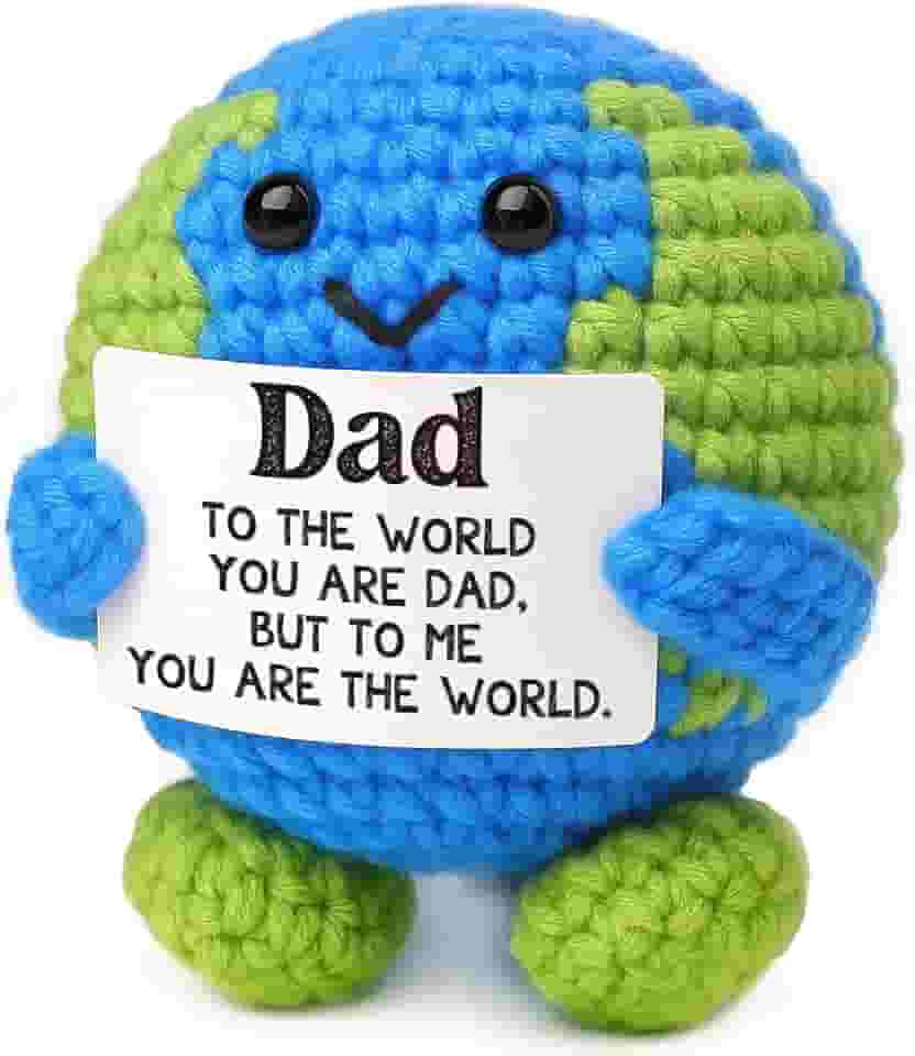 Presentes de aniversário de pai de filha filho esposa homens presentes de Natal bônus novo papai novo pai sogro ideias para o dia dos pais I Love You Dads presente positivo crochê animais decoração da