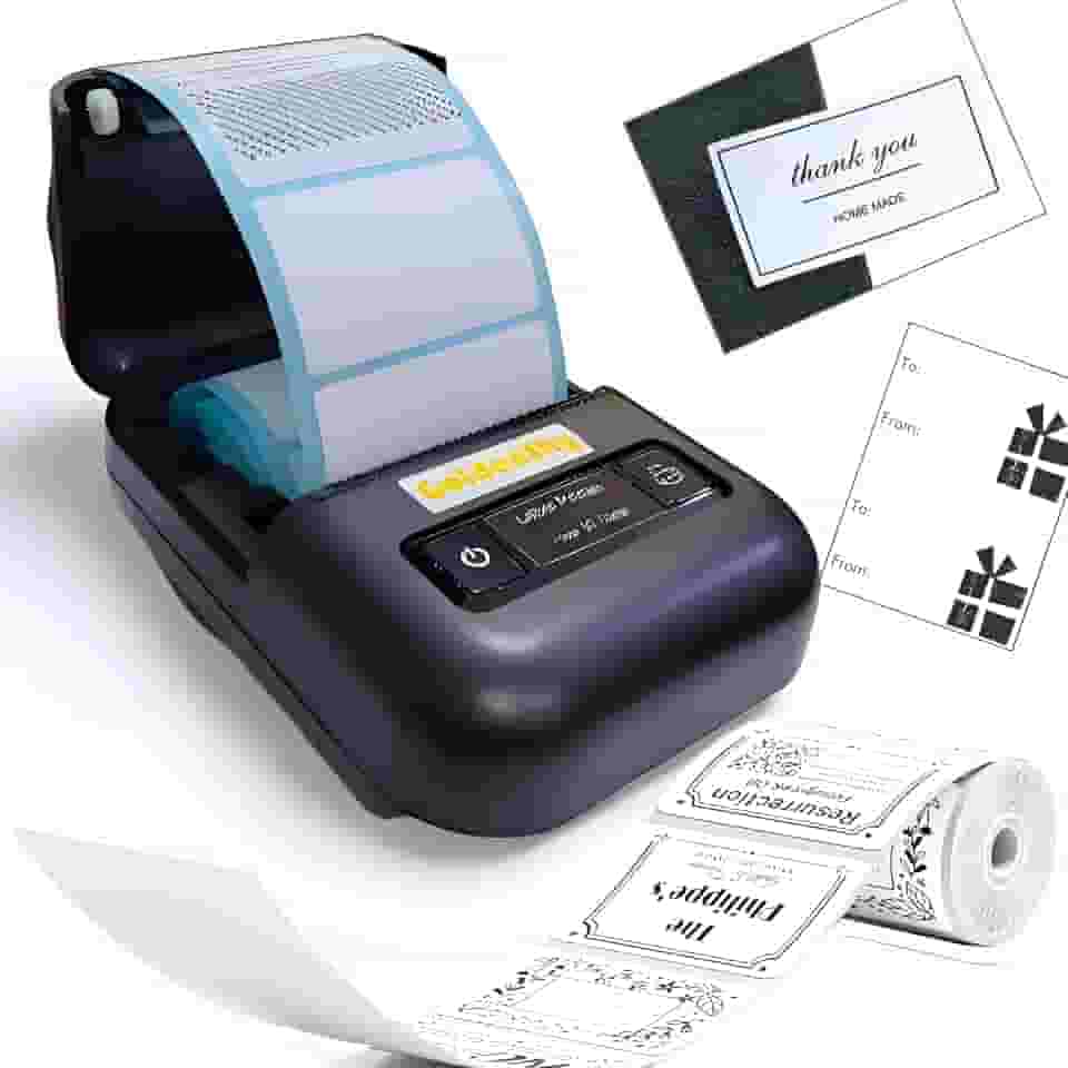 Impressora Termica de etiquetas 58mm máquina de impressão Bluetooth, mini portátil para pequenas empresas catalogar endereço código de barras roupas adesivos printer preta