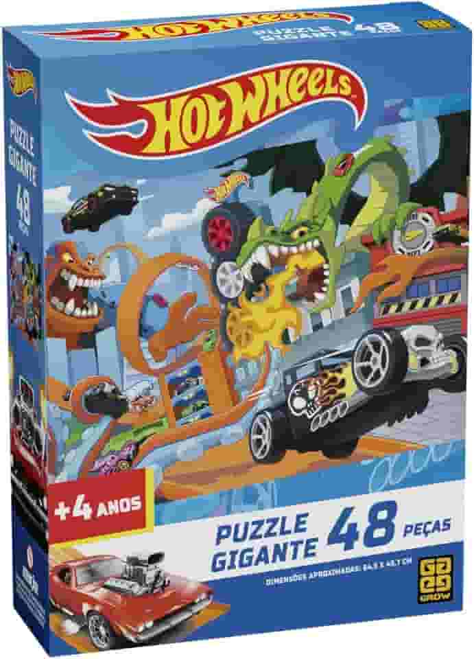 Puzzle Gigante 48 Peças Hot Wheels - Grow