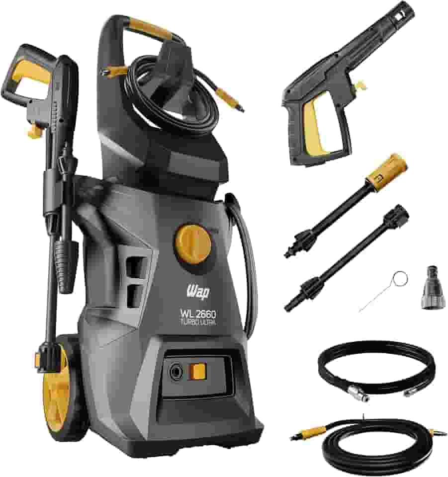 WAP Desobstruidora e Lavadora de Alta Pressão WL 2660 TURBO ULTRA, 420L/h, com Mangueira de Desobstrução, 1800W 127V