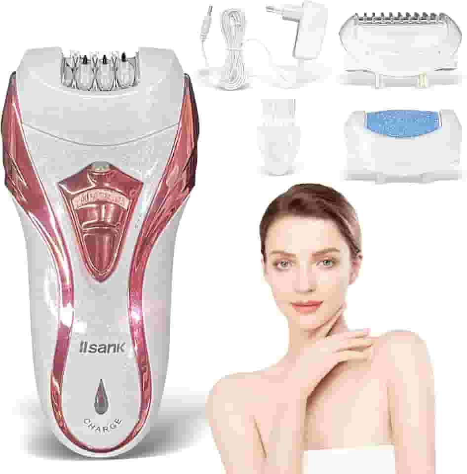 Depilador Elétrico Feminino 3 em 1, Aparelho de Depilar Feminino, Barbeador Lixa Pé, Removedor de Pelos para Corpo Todo