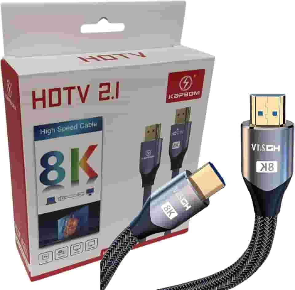 Cabo Hdmi 2.1 8K Ultra Full HD - 144Hz, Áudio e Vídeo, Computador, Televisão, PS5, 48Gbps Dolby Vision UHD Blindado Ultra Resistente PC Console 2 Metros-THREE BROTHERS