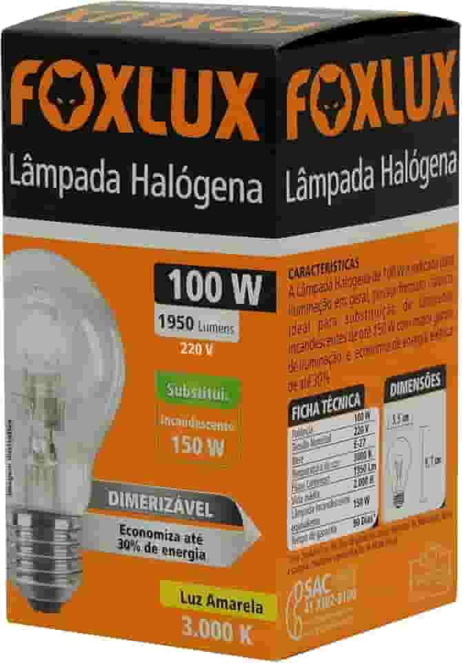 Foxlux Lâmpada Halógena Clássica 100W 220V