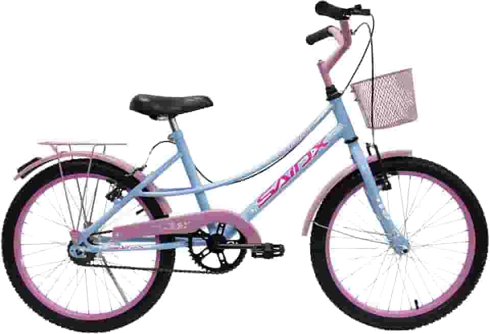 Bicicleta Aro 20 Feminina Retrô Com Bagageiro e Cesta Saidx Belinha