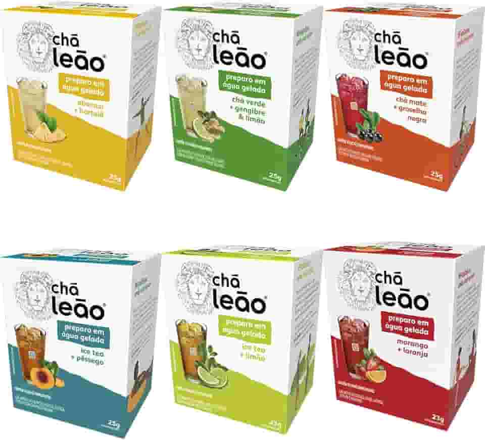 Combo Leão Preparo Em Água Gelada 6 Chás