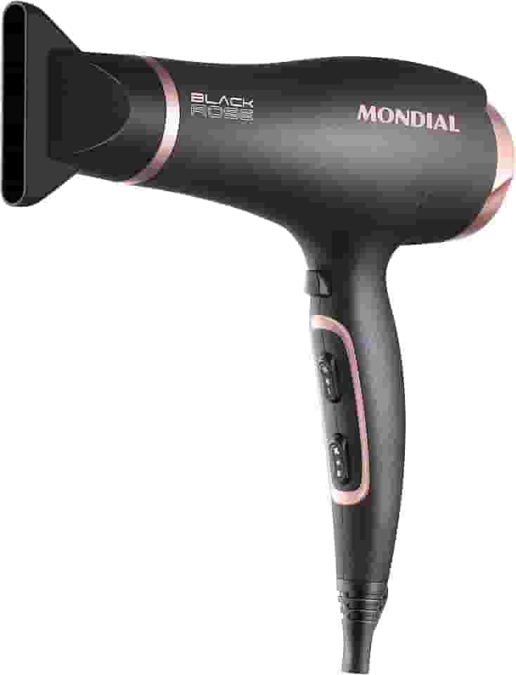 MONDIAL Secador de Cabelos, Preto/Golden Rose, 2000W, 110V - SC-37