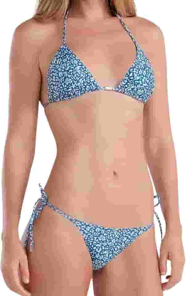 Biquini Cortininha Florido Amarração Bojo Removível She