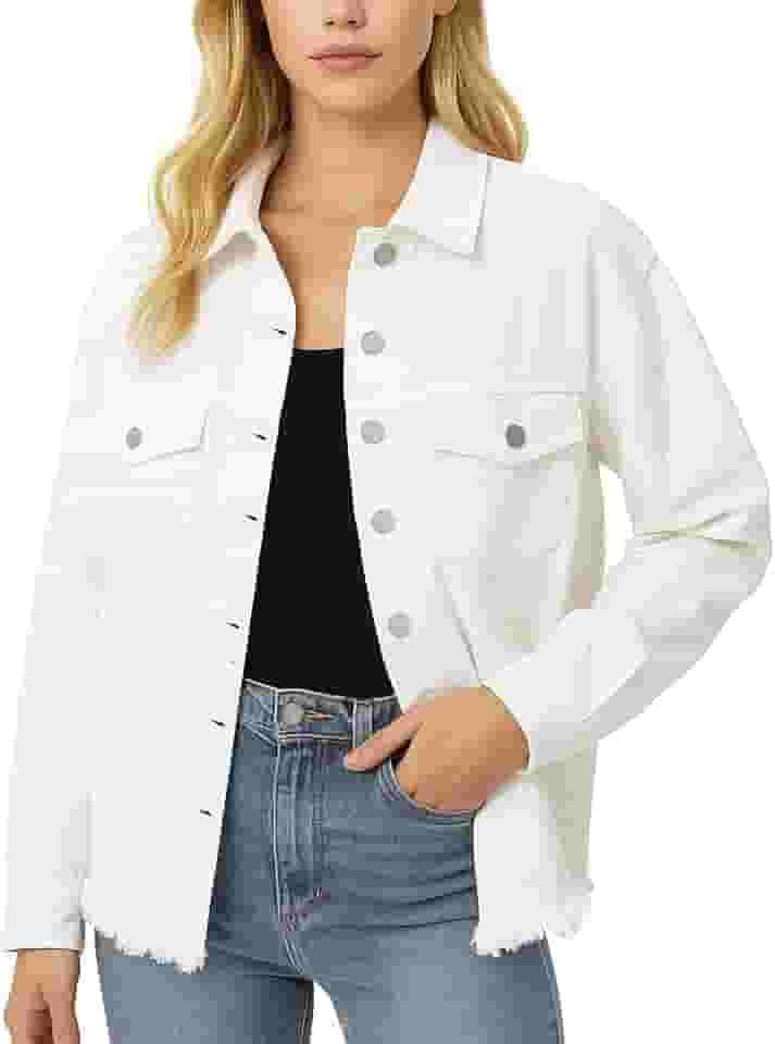 Jaqueta jeans feminina abotoada desgastada manga comprida bolsos jaqueta jeans casaco jeans