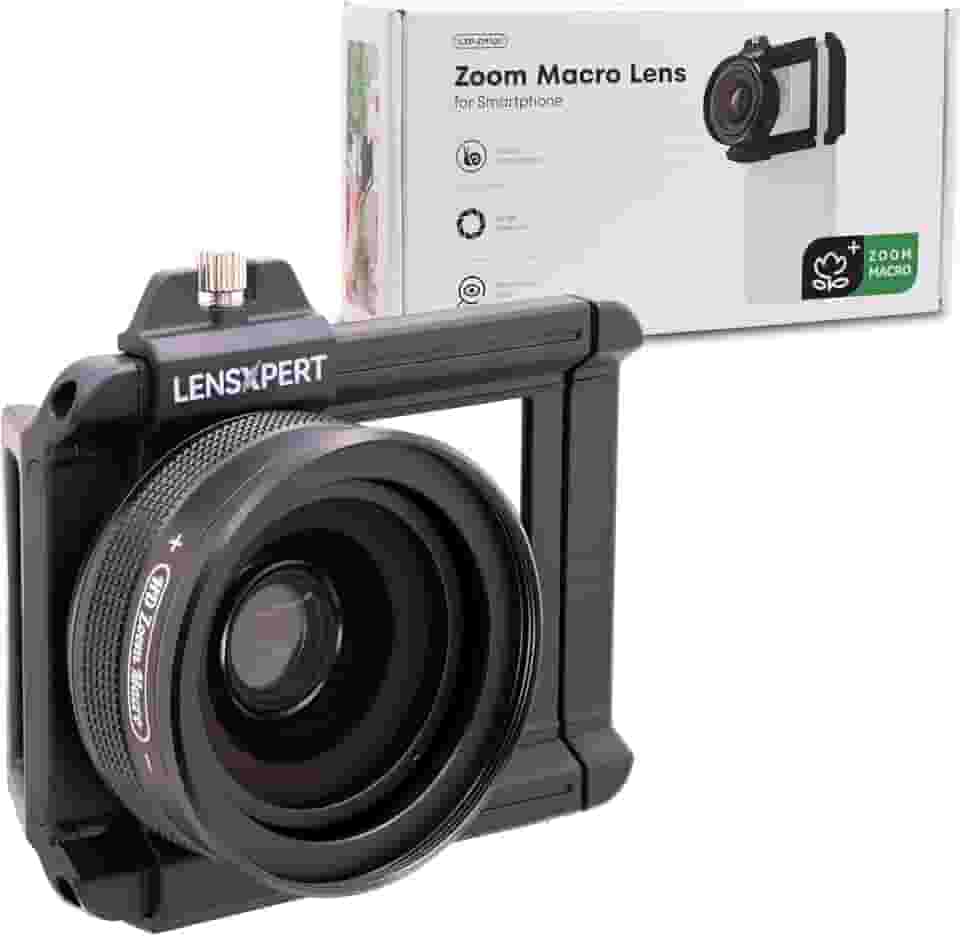 Lente macro 10X-20X para smartphone, kit universal de lentes close-up HD com clipe para smartphone – perfeita para fotografia macro, joias, flores, insetos