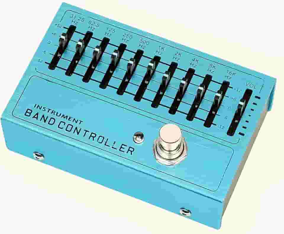 Lelukee Equalizador De Pedal 10 Bandas Com Dez Efeitos Guitarra Para Baixo 4 E 5 Cordas Elétrica 6 7 31,25 Hz A 16 Khz (10 Bandas)