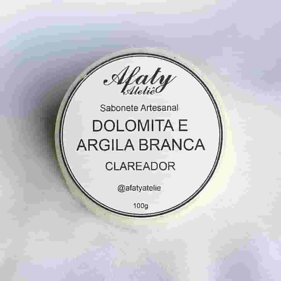 1 Sabonete de Dolomita e Argila Branca 100g – Clareador, Pele de Porcelana | Afaty