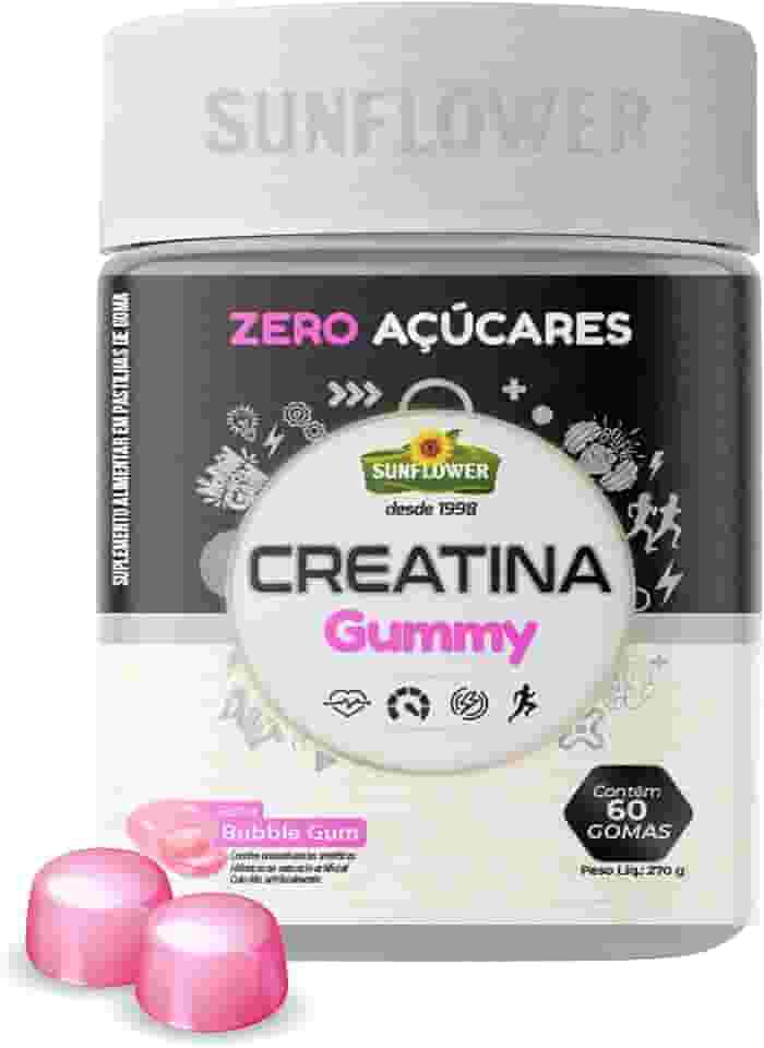 Creatina Gummy | Creatina em Goma Monohidratada 60 un Sabor Bubble Gum – Praticidade e Sabor para Sua Performance - Sunflower