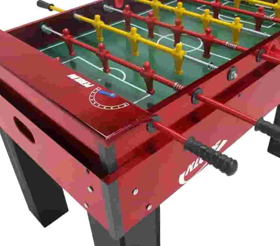 Mesa Pebolim/Totó Luxo Madeira Ref.1050 Embutido Alumínio