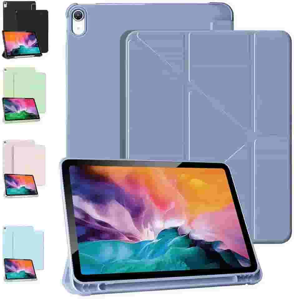 Capa para Ipad Silicone 7 8 9 Geração Case com Multi Funções 10.2 Suporte para Caneta Magnético (Preto)