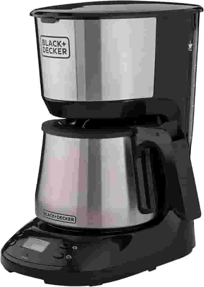 BLACK+DECKER Cafeteira Elétrica Programável, até 30 Cafés, com Jarra Inox, CM250P, 220V