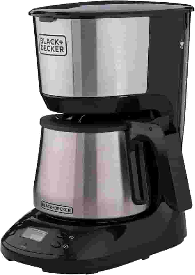 BLACK+DECKER Cafeteira Elétrica Programável, até 30 Cafés, com Jarra Inox, CM250P, 110V
