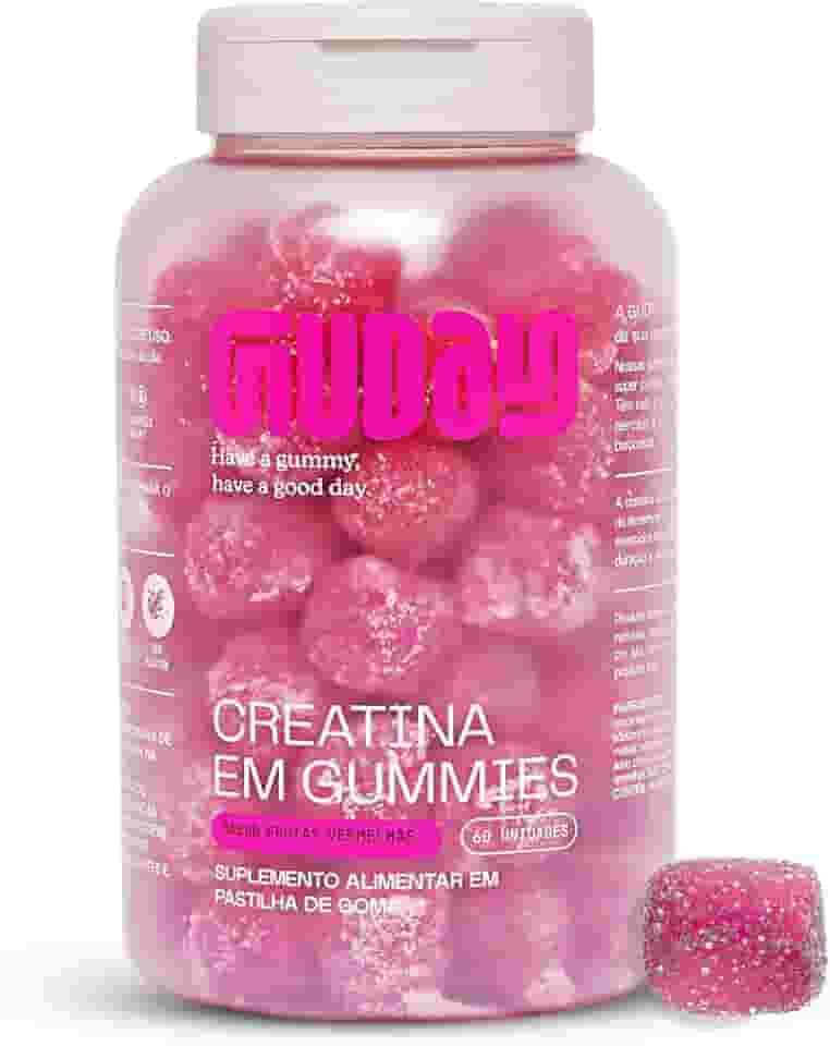 Guday Gummy de Creatina | 60 unidades (30 doses) | 3g de creatina por dose | Sabor Frutas Vermelhas