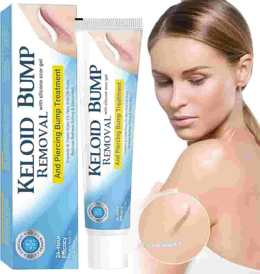 YuanKanJu Remoção De Queloides, Creme Silicone Para Cicatrizes Cirurgias E Queimaduras, Tratamento Queloides Piercings Orelha