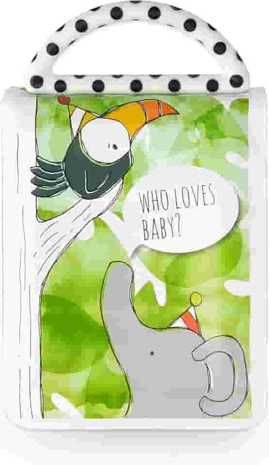 Sassy Álbum de fotos de desenvolvimento | Cores e padrões de alto contraste | Páginas resistentes à baba para segurar fotos | Ótimo