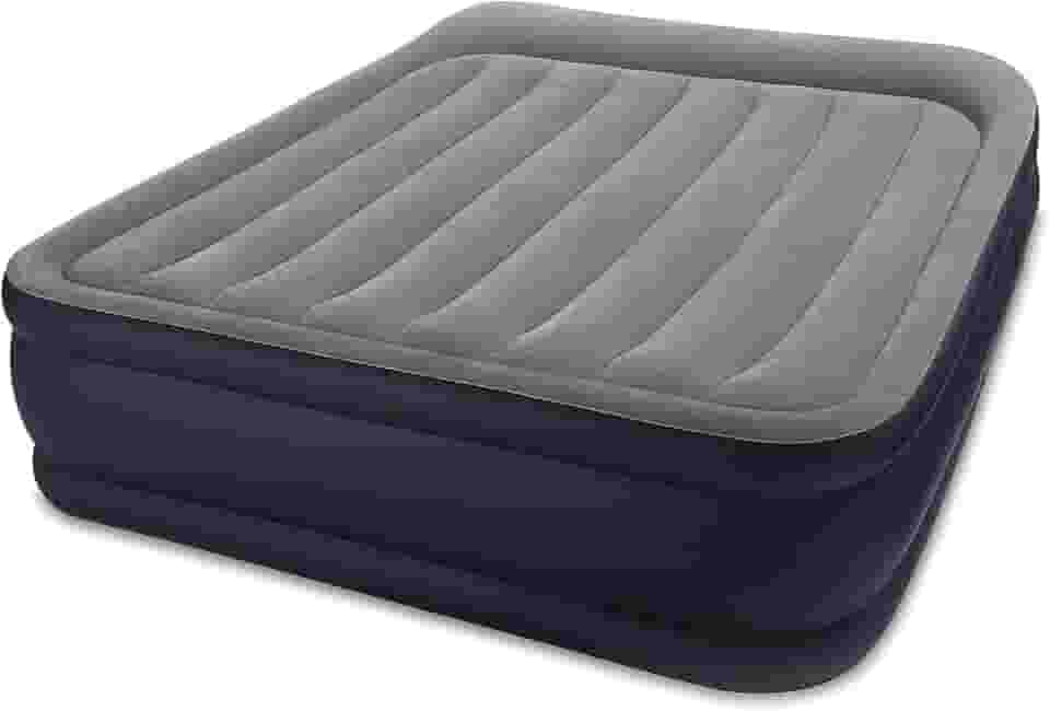 Intex 64135EP Dura-Beam Standard Series Deluxe Travesseiro elevado Airbed com bomba interna, preto, 42 cm/Queen