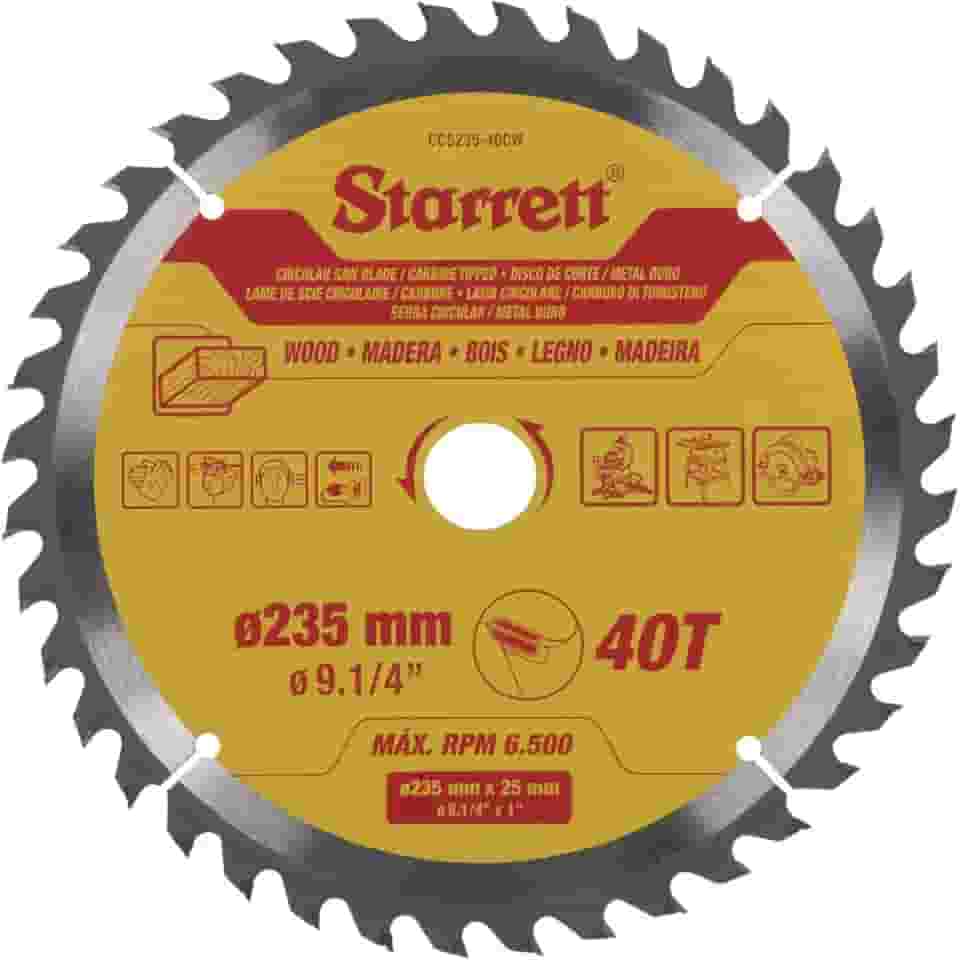 Lâmina De Serra Circular Metal Duro Para Madeira 235 X 25 X 40T - CCS235-40CW
