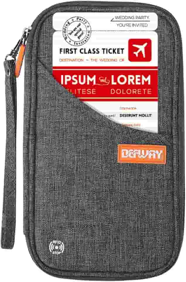 Carteira de viagem com bloqueio de RFID, bolsa organizadora de documentos para passaporte familiar