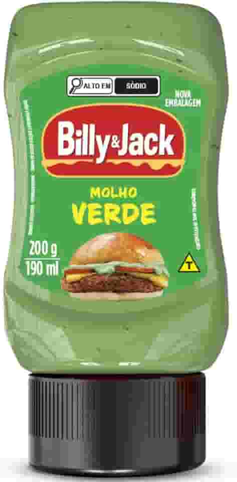 BILLY & JACK Molho Verde Billy & Jack 200 Gramas